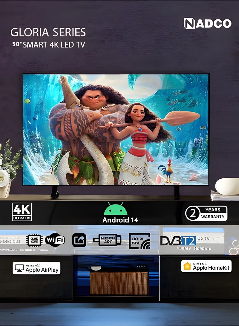 Nadco 50 Inch- Smart Screen  - Androied 14 - 4K - UHD - with Remote Control and TV Stand - NC-50T-4K - Image 3